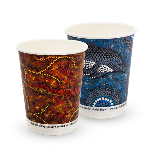Coffee Cup True Fill Indigenous Double Wall 12oz (500) 86.5mm