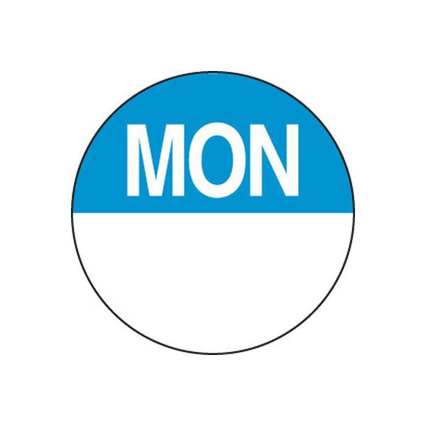 Day Dots Removeable Monday-Sunday 24mm Circle