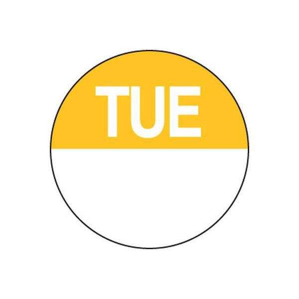 Day Dots Removeable Monday-Sunday 24mm Circle