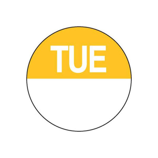 Day Dots Removeable Monday-Sunday 24mm Circle