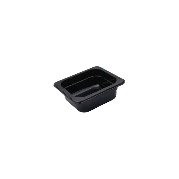 150mm - 1/6 Size Black Polycarbonate Food Pans