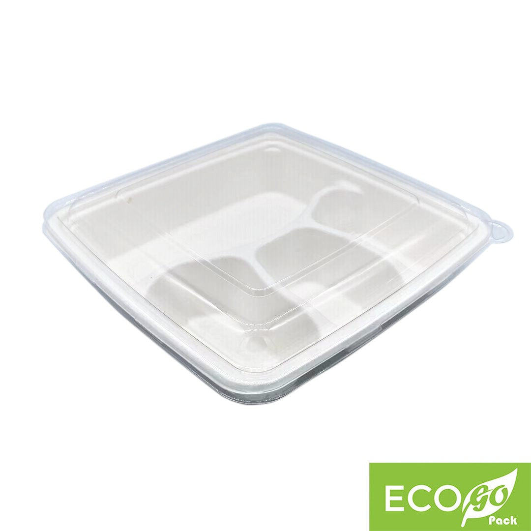 4 Compartment Sugarcane Bento "TRAY" 238x190x34mm