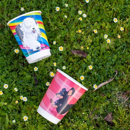 Dog Series D/W 12oz Paper Coffee Cup