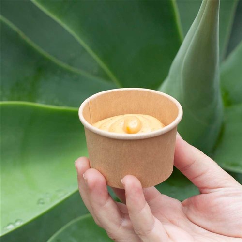 Planet Sauce Container Round 70ml PLA Lined Paperboard Kraft