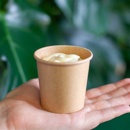 Planet Sauce Container Round 100ml - PLA Lined Kraft