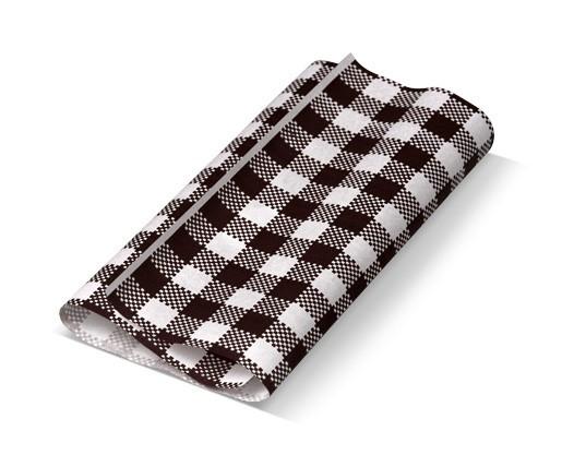 Black Gingham Greaseproof 190 X 300 (200)