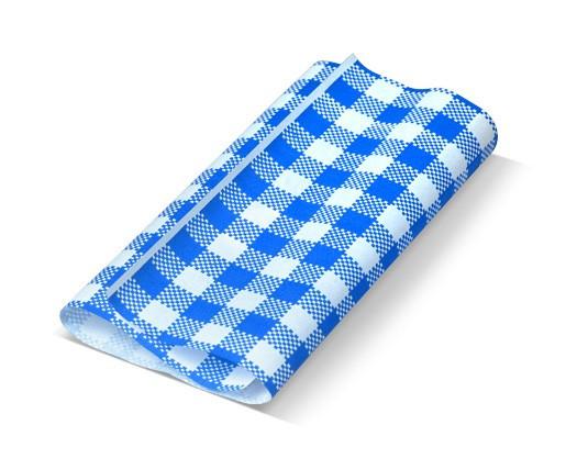Blue Gingham Greaseproof 190 X 300 (200)