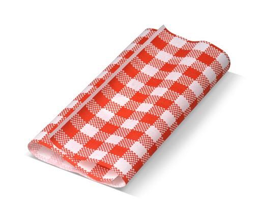 Red Gingham Greaseproof 190 X 300 (200)