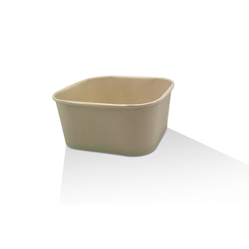 Bamboo Paper Square Container 1400ml