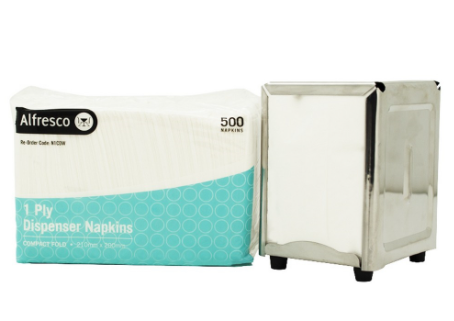 1 Ply White Compact Dispenser Napkin (5000)