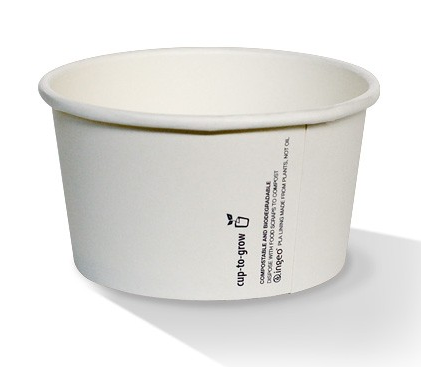 PLA Coated Paper Bowl 12oz Plain