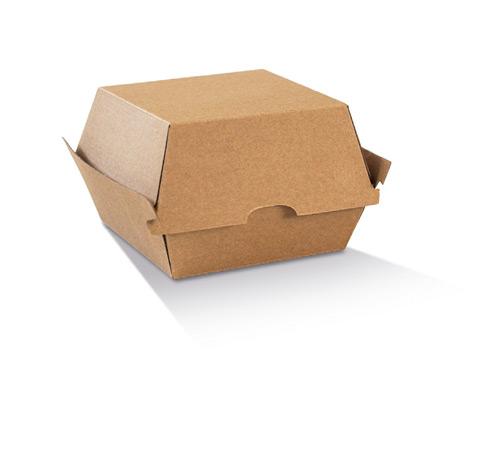 Burger Box High Brown Corrugated