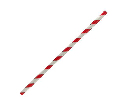 Paper Straw Regular-Red Stripe