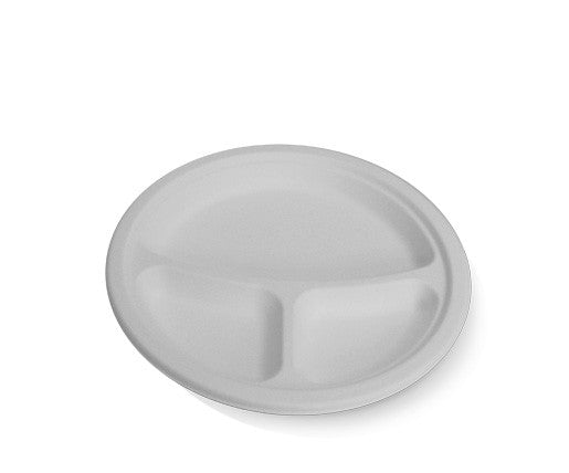 Round Plate 9" 3 Compartment