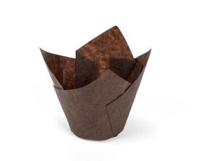 Muffin Cup Tulip Wide (P60) Chocolate (B: 60mm)- 400pcs