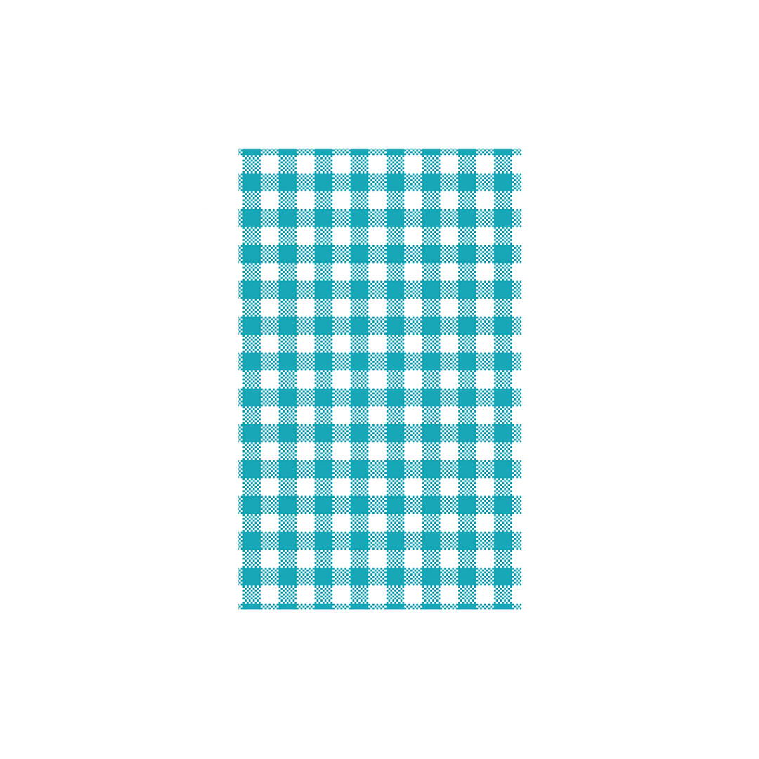 Teal Gingham Greaseproof Paper