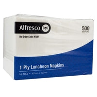 Lunch Napkin 1 Ply White 1/4 Fold