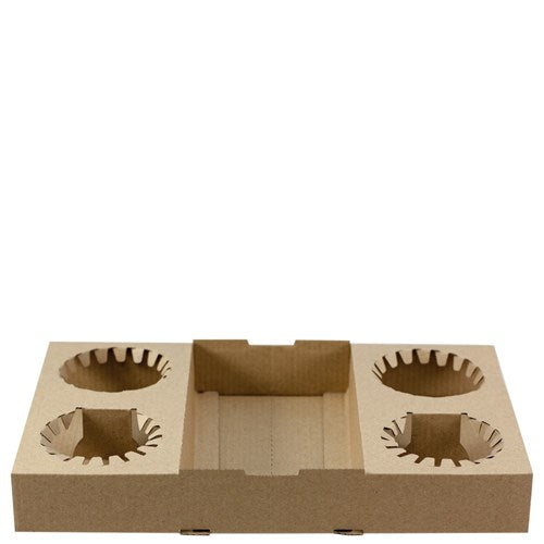 Cup Tray 4 Cup Holder (100) Corrugated