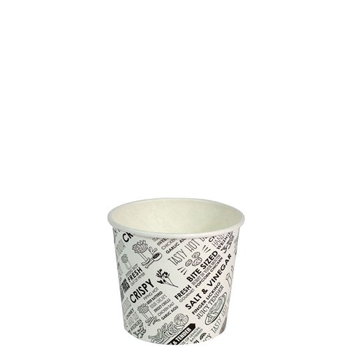 Chip Cup Deli Print White 8oz