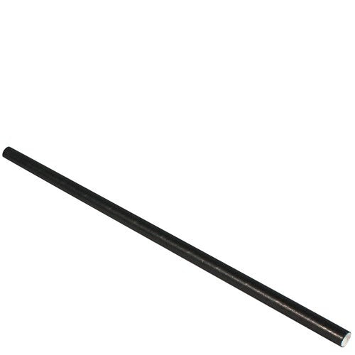 Paper Straw Black Jumbo 235mm