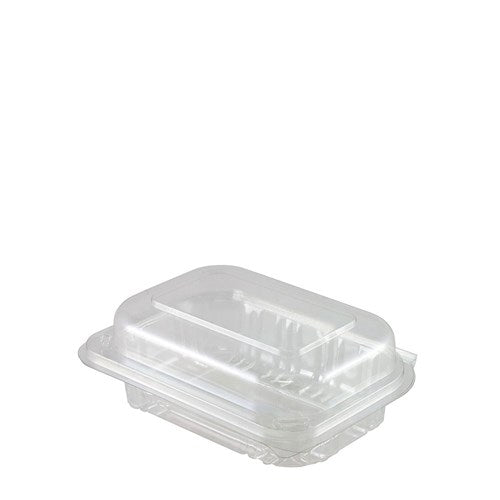 HINGED LID CONTAINER FRESH VIEW SALAD RECYCLED PET CLEAR SMALL