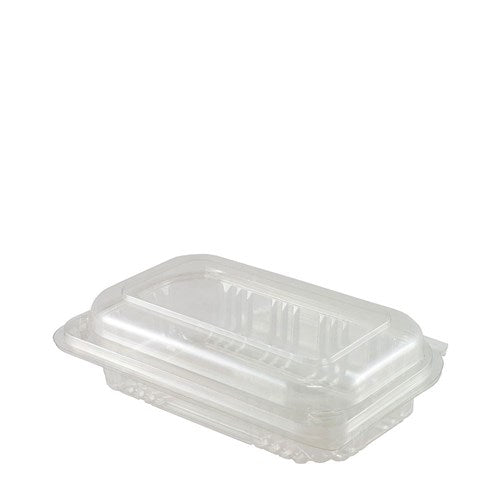HINGED LID CONTAINER FRESH VIEW SALAD RECYCLED PET CLEAR LARGE