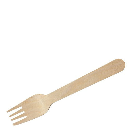 Coated (wax) Wooden Fork 16cm