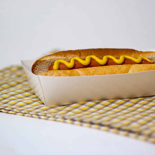 Hot Dog Tray White