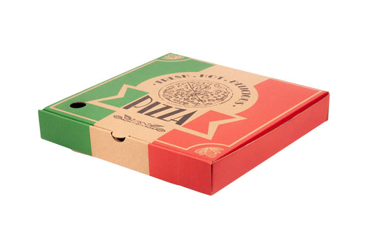 Pizza Box 10Inch 40mm Pizza Print Brown