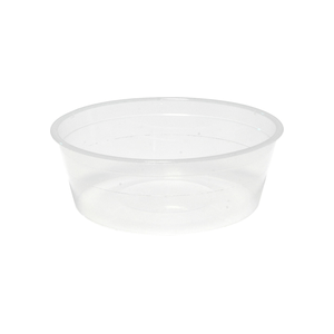 C8/225ml CONTAINER ROUND PP MICROWAVABLE CLEAR 225ML