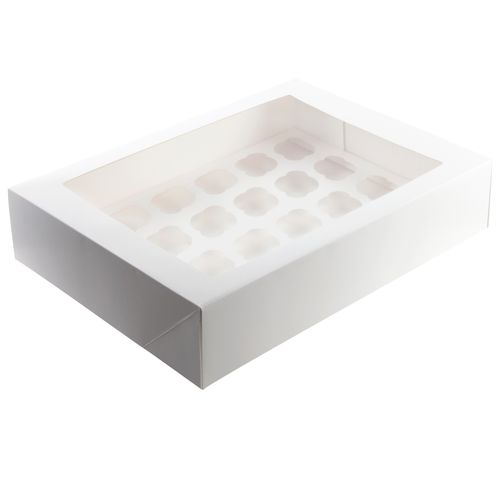Mondo White Cupcake Box - 24 Cup (19in X 14in X 4in)