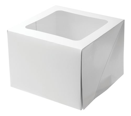 Mondo White Cake Box 6in Tall Square 8in X 8in