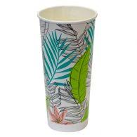 Cold Cup PLA Lined Single WallTropical Print 24oz