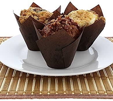Muffin Cup Tulip Wide (P60) Chocolate (B: 60mm)- 200pcs