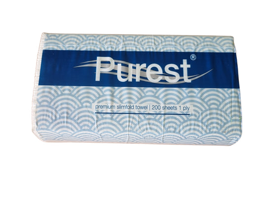 Purest Slimline Towel 1-Ply N-Fold White