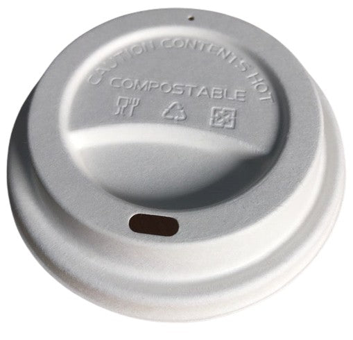 Coffee Cup Pulp Lid 8-16oz White