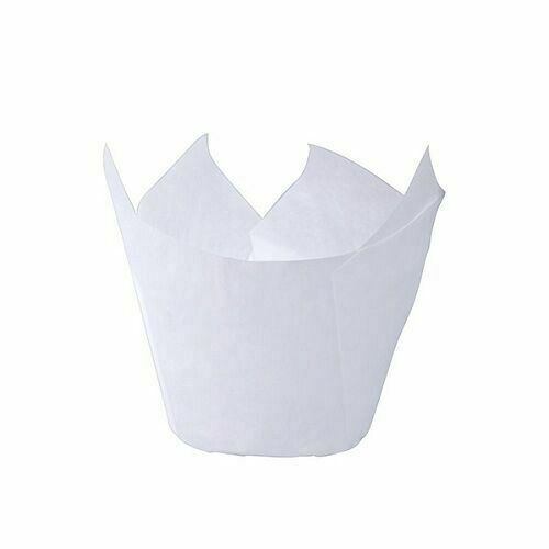 Muffin Cup Tulip Wide (P60) White (B: 60mm) - 200pcs