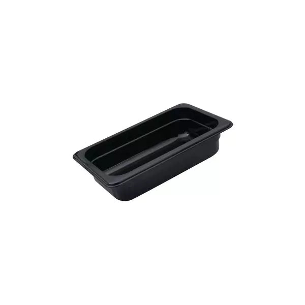 65mm - 1/3 Size Black Polycarbonate Food Pans