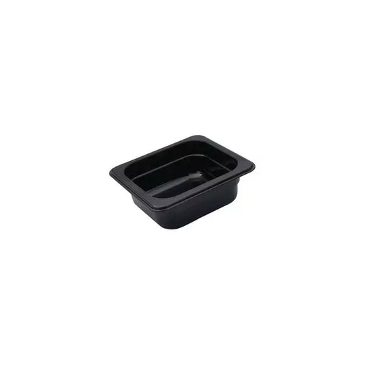 65mm - 1/6 Size Black Polycarbonate Food Pans