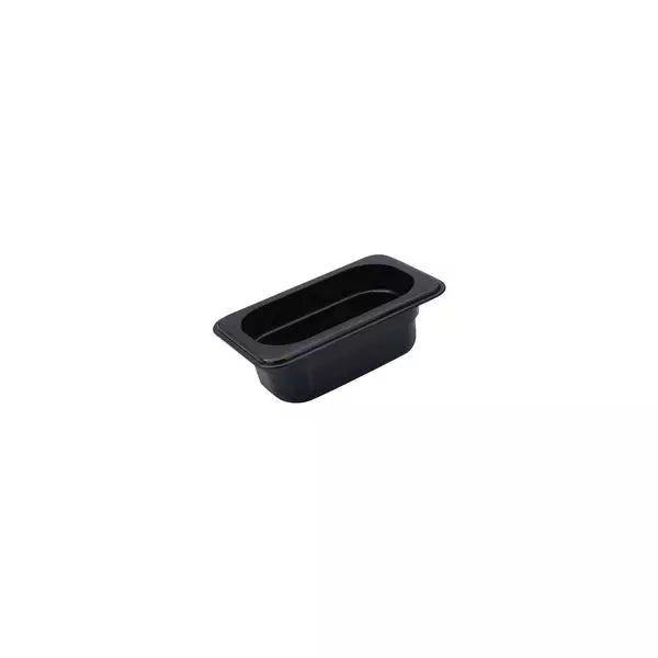 65mm - 1/9 Size Black Polycarbonate Food Pans