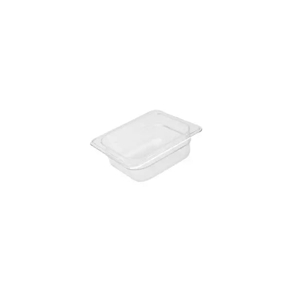 100mm - 1/6 Size Clear Polycarbonate Food Pans