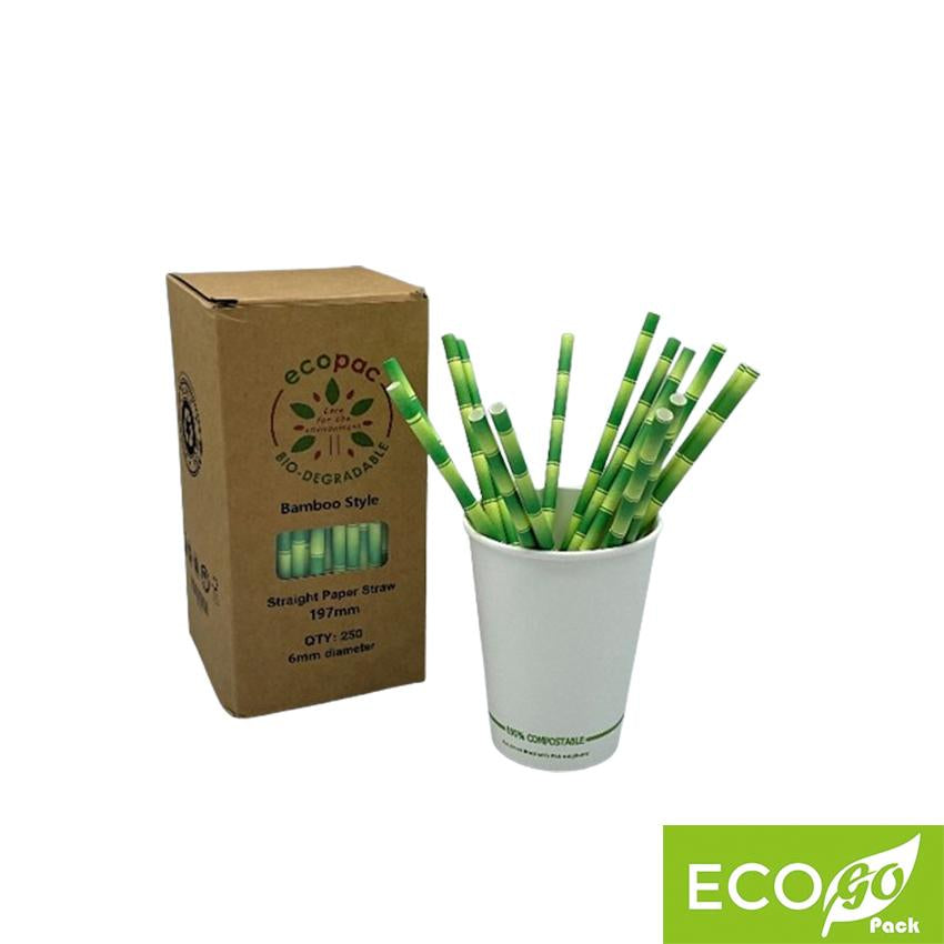 Paper Straw Bamboo Design 6x197mm