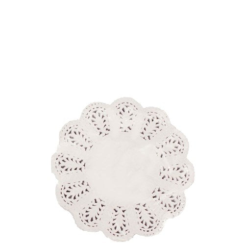 Doyley Paper Lace Round White 5 Inch