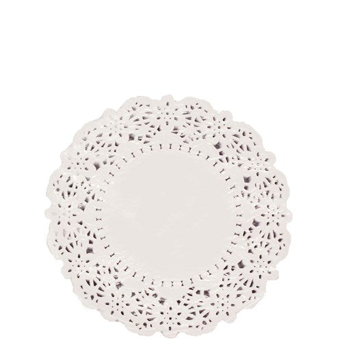 Doyley Paper Lace Round White 6.5 Inch