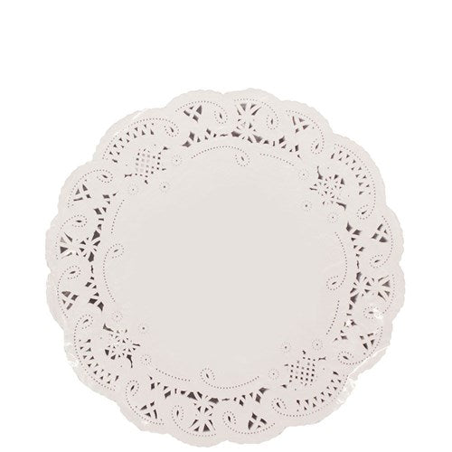 Doyley Paper Lace Round White 8 Inch