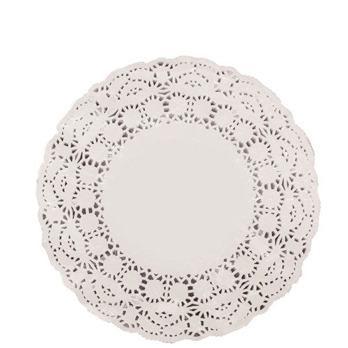 Doyley Paper Lace Round White 8.5 Inch