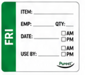 Food Prep Label Removable 75x49mm 250 per roll