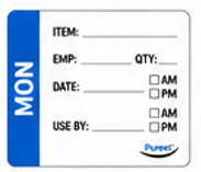 Food Prep Label Removable 75x49mm 250 per roll