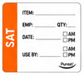 Food Prep Label Removable 75x49mm 250 per roll