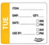 Food Prep Label Removable 75x49mm 250 per roll